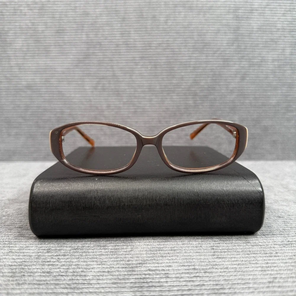 Anne Klein AK5120 Brown Amber Oval Eyeglasses Frames 52-15-130 Womens GlassesY2K